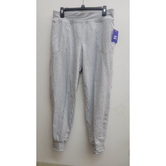 Women's Mid-Rise Brushed Jersey Jogger Pants - JoyLab Heather Gray Medium - Picture 3 of 8
